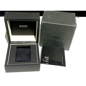 Rado Watch Box Presentation Black White Cardboard Gift Empty With Booklet